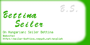 bettina seiler business card